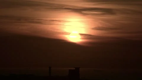 Sunset timelapse at Osaka in cloudy day - 4k Stock Footage 299729839