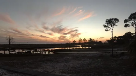Sunset Timelapse over Boardwalks 스톡 동영상 171232803