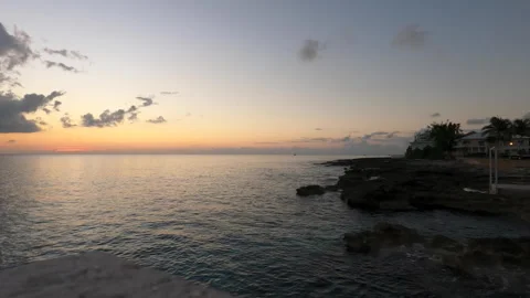 Sunset Timelapse over the Caribbean Water Stock Footage 243181905