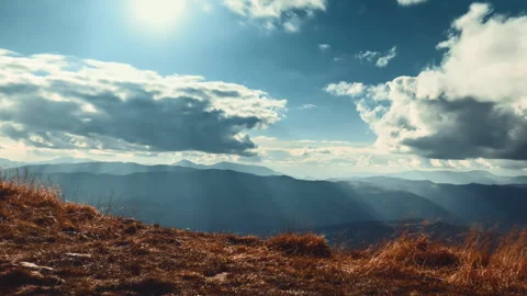 Sunset Timelapse Over Carpathian Mountains Stock Footage 281090157