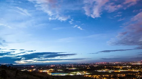 Sunset timelapse over the city of Fort Collins 動画素材 47710677