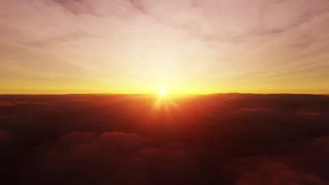 Sunset timelapse from over the clouds Stock Footage 156797267