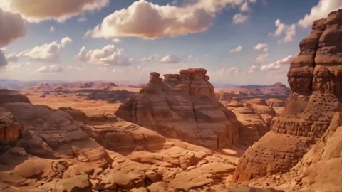 Sunset Timelapse Over Desert Rock Formations Stock Footage 279997857