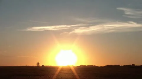 Sunset-timelapse-over-farm Video stock 12614492