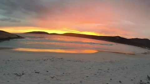 Sunset Timelapse over Hellfire Bay in WA Stock Footage 59999330