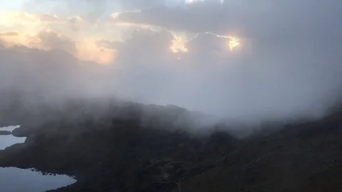 Sunset timelapse over himalayan lake and mountains Stock-Footage 103401493