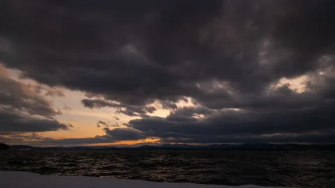 Sunset Timelapse over Lake Stock Footage 238855818