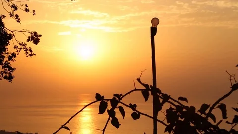 Sunset timelapse over Mediterranean Sea Stock Footage 88809596