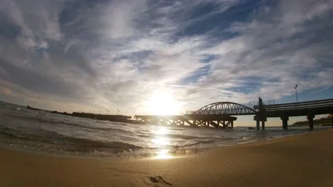 Sunset Timelapse over Mediterranean Sea in Gela, Caltanissetta, Sicily, Italy Stock Footage 166052195
