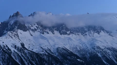 Sunset Timelapse over Mountains in Alps Stock Footage 61819570