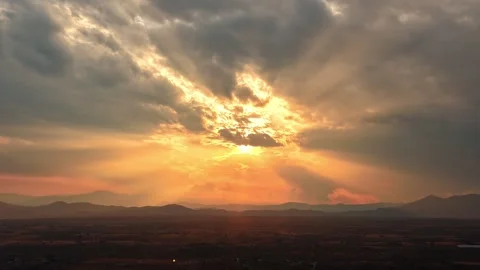 Sunset timelapse over mountains of Cuernavaca, Mexico Video stock 328263481