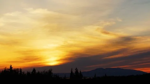 Sunset Timelapse over Mt. Susitna in Anchorage Alaska 動画素材 86180239