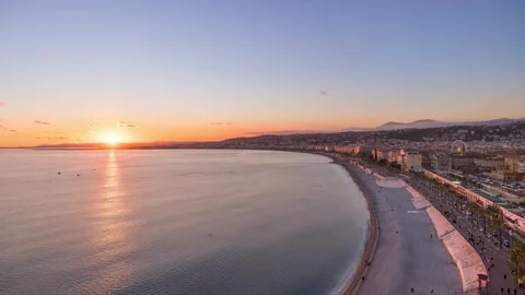 Sunset timelapse over Nice, french riviera 動画素材 324527766