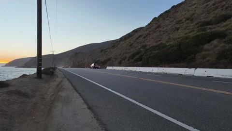 Sunset Timelapse Pacific Coast Highway Stock Footage 283715948