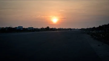Sunset timelapse, Phu Quoc Old Airport, Vietnam 库存影片 85733234