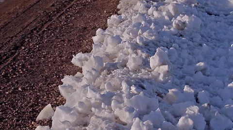 Sunset Timelapse on Pile of Snow 스톡 동영상 30562497