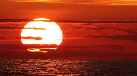 Sunset timelapse on the sea Stock Footage 45730438