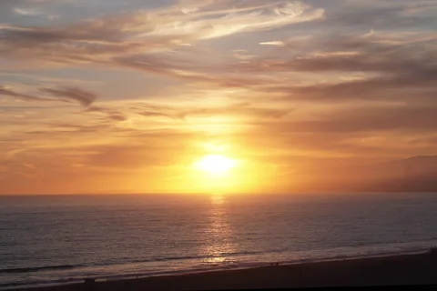 Sunset timelapse sequence.  Sunset over ocean. Stock Footage 192683694