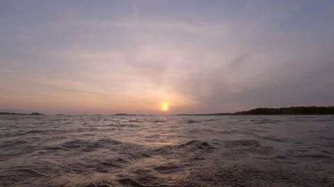 Sunset timelapse shot on ocean Stock Footage 168886383