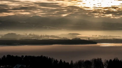 Sunset timelapse in Slovak mountains Stock Footage 109542472