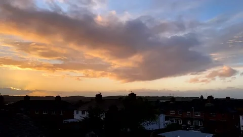 Sunset Timelapse From A Small UK Town In The Midlands Stock Footage