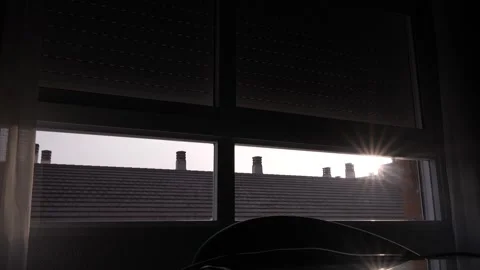 Sunset timelapse through the window Stock Footage 339805952
