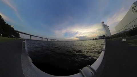 Sunset Timelapse of Tokyo Gate Bridge Aug2023 Stock Footage 247350859