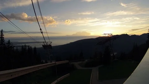 Sunset Timelapse From The Top Of Grouse Mountain Stock-Footage 79447350
