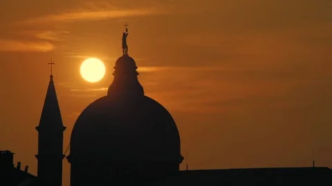 Sunset timelapse in Venice, Italy Stock Footage 85053716