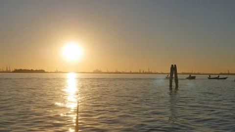 Sunset timelapse of Venice lagoon Vidéo 95704561