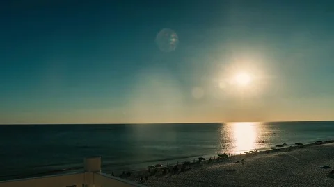 Sunset timelapse view of the Florida Beach sunset Video stock 70766719