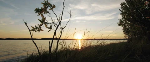 Sunset Timelapse on the Water Stock Footage 136020217