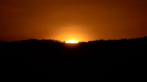 Sunset on top hills Stock Footage 83688774