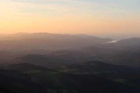 Sunset on the top of Monte Oiz - Basque Country, Spain Stock-Fotos