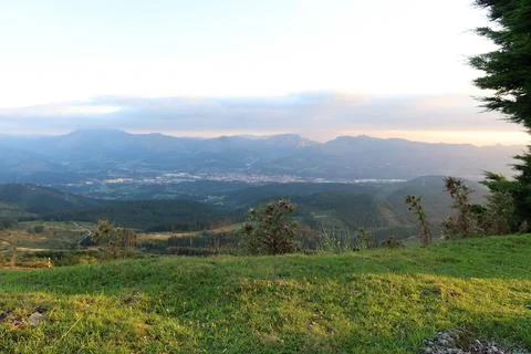 Sunset on the top of Monte Oiz - Basque Country, Spain Stock-Fotos