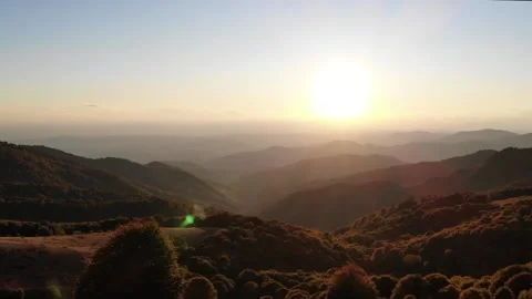 Sunset from the top of a mountain Stock Footage 143966002