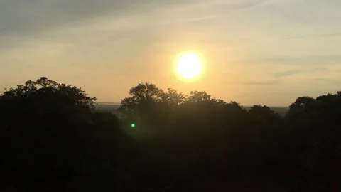 Sunset on top of Phnom Bakheng mountain in Cambodia Stock Footage 154715632