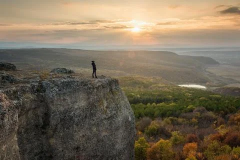 Sunset from the top Stock Photos