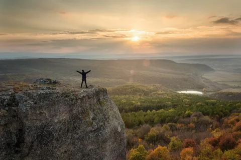 Sunset from the top 스톡 사진