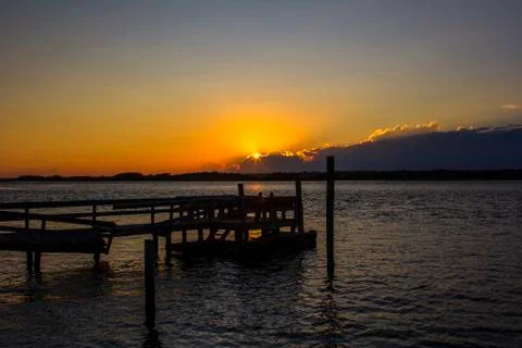 Sunset on Top Sail Stock Photos