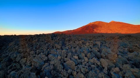 Sunset on top of volcano crater time lapse Lava Negra Teide Volcano 스톡 동영상 116752266