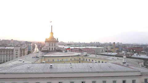 Sunset in town Stock Footage 53453097