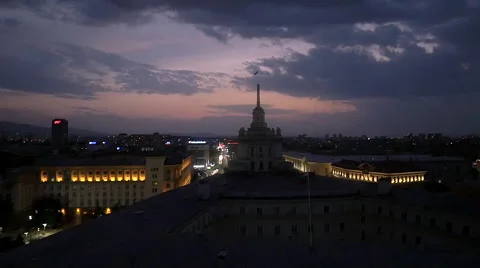 Sunset in town Vídeos de archivo 53453736