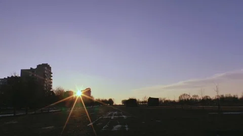 Sunset in town. Stock Footage 84174026