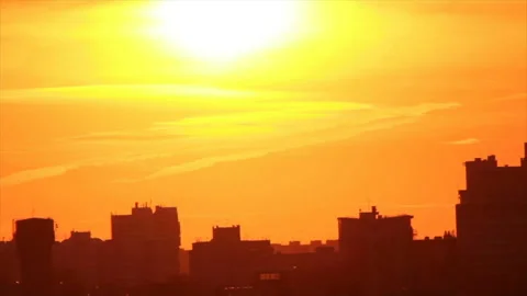 Sunset in the town Stock-Footage 161634348