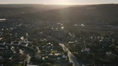 Sunset Town Hyperlapse Stock Footage 150251921