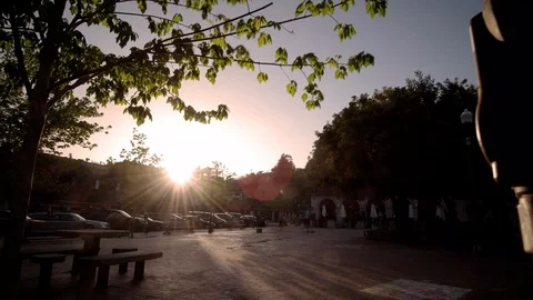 SUNSET AT TOWN SQUARE Stock Footage 94713882