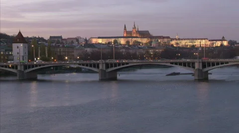 Sunset traffic Stock Footage 566560