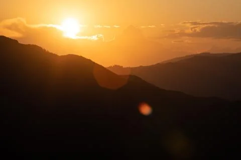 Sunset in Transylvania. Stock-Fotos