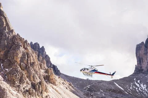 Sunset in Tre Cime Di Lavaredo, Dolomites, Alps, Italy Foto stock